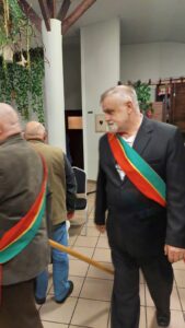 Wyprowadzenie sztandaru po spotkaniu